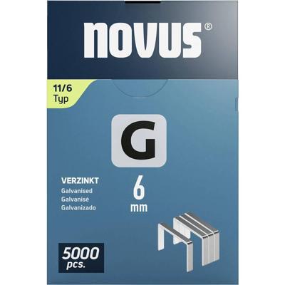 Novus Tools 042-0765 Nieten met plat draad Type 11 5000 stuk(s) Afm. (l x b) 6 mm x 10.6 mm
