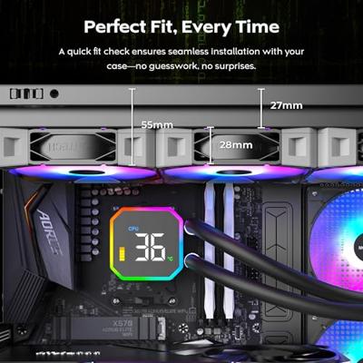 Montech hyperflow digital 360 waterkoeling (zwart)