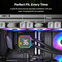 Montech hyperflow digital 360 waterkoeling (zwart) - thumbnail