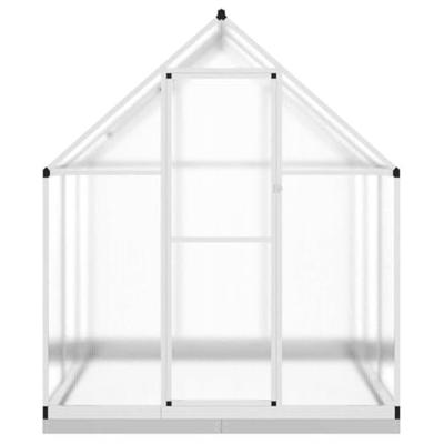Tuinkas met basisframe 169x169x202 cm aluminium zilverkleurig