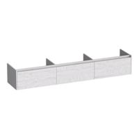 Brauer Embrace - Onderkast - 220 cm - met 3 Softclose Lades Greeploos en 0 cm - Sifon Uitsparingen - Forest Seashell - thumbnail