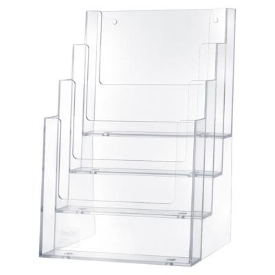 Helit H2352202 H2352202 Folderhouder Glas (helder) DIN A5 staand 1 stuk(s) Aantal vakken: 4 (b x h x d) 165 x 257 x 175 mm