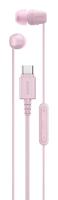 Sony IER‑EX15C - Bedrade USB-C oordopjes met microfoon – Lichtgewicht in-ear hoofdtelefoon – Knoopvrije kabel, helder geluid – Perfect voor op reis en dagelijks gebruik – Roze - thumbnail
