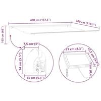 Luifel handmatig uittrekbaar en LED 400x300 cm antraciet en wit - thumbnail