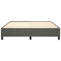 Boxspringframe fluweel donkergrijs 180x200 cm - thumbnail