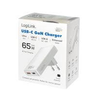 LogiLink PA0368 USB-oplader USB-A-bus, USB-C bus Quick Charge 4.0, USB PD 3.0 Wit Binnen, Thuis - thumbnail