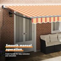 VidaXL Markies geel en oranje 500 x 300 x 165 cm polyester en metaal - thumbnail