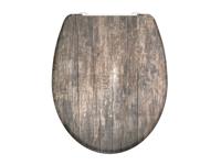 Duroplast WC-bril OLD WOOD met soft-close en quick-release - thumbnail
