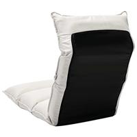 Vloerstoel inklapbaar stof crème - thumbnail