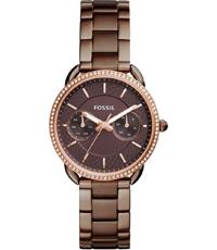 Horlogeband Fossil ES4258 Roestvrij staal (RVS) Bruin 16mm