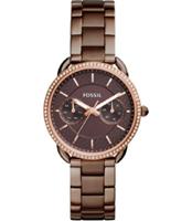 Horlogeband Fossil ES4258 Roestvrij staal (RVS) Bruin 16mm - thumbnail