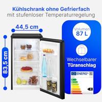 Bomann VS 7255 Koelkast Energielabel: E (A - G) 87 l Staand apparaat Zwart - thumbnail