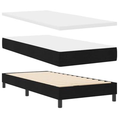Boxspring bed met matras met hoofdeinde Zwart 80 x 200 cm Stof