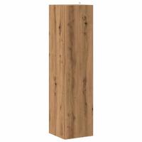 Hoekkast 33x33x132 cm bewerkt hout artisanaal eikenkleur - thumbnail