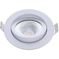 EcoDim LED Inbouwspot ED-10022 - 5W Waterdicht IP54 - Dimbaar Warm Wit 2000K-3000K - Mat Wit Kantelbaar Aluminium - thumbnail