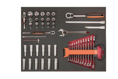 Bahco Foaminlay Fit&Go 3/3 met doppen en toebehoren 1/4" en 1/2" en sleutels - 54-delig - FF1A39