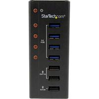 StarTech.com 4 poorten USB 3.0 hub plus 3 oplaadaansluitingen (2 x 1 A & 1 x 2 A) - metalen behuizing voor wandmontage - USB-hub met laadpoorten - thumbnail