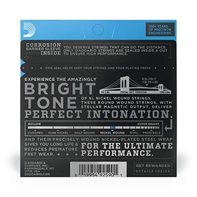 D'Addario EXL110-7 snarenset voor 7-snarige elektrische gitaar D'Addario EXL110-7 snarenset voor 7-snarige elektrische gitaar