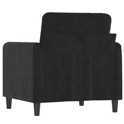 Fauteuil 60 cm fluweel zwart