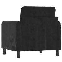 Fauteuil 60 cm fluweel zwart - thumbnail