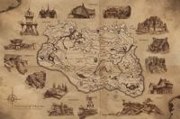 Poster Skyrim - Illustrated Map 91,5x61cm - thumbnail