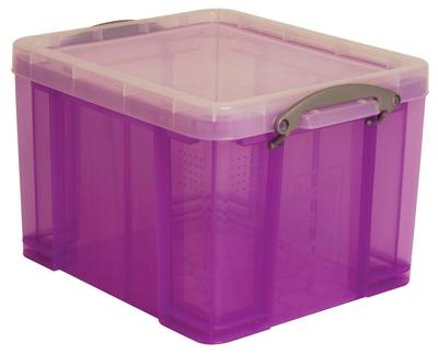 Really Useful Box opbergdoos 35 liter, transparant paars Really Useful Box opbergdoos 35 liter, transparant paars