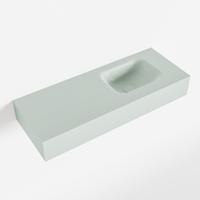 MONDIAZ LEX Greey vrijhangende solid surface wastafel 80cm. Positie wasbak rechts - thumbnail