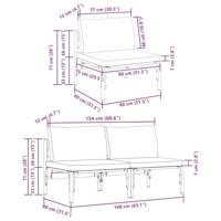 Buitenmeubelsets met kussen met kussen 2 pcs Antraciet - thumbnail