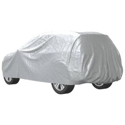 VidaXL Autohoes voor suv met gespriemen xl volledig peva zilverkleurig