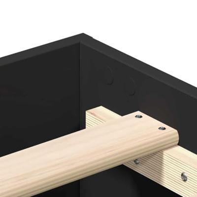 Bedframe matras zonder matras 100x200 cm spaanplaat zwart