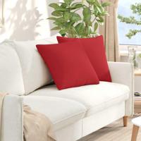 VidaXL Sofa kussens 2 pcs rood 50 x 50 cm stof - thumbnail