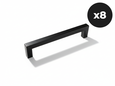 Set van 8 handgrepen WASHING zwart