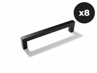 Set van 8 handgrepen WASHING zwart - thumbnail