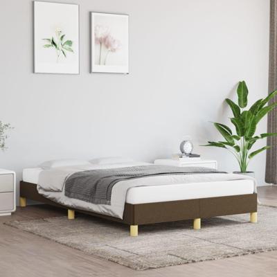 Bedframe zonder matras 120x200 cm stof donkerbruin Bedframe zonder matras 120x200 cm stof donkerbruin