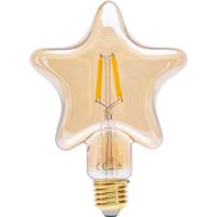 LED Lamp E27 Fitting 4W - Warm Wit 1800K Amberkleurig - Aigi Glow Star - thumbnail