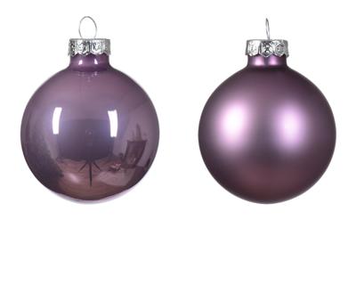 Kerstbal glas d5 cm klila ass 12st kerst Decoris - Decoris