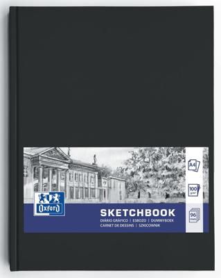 Oxford "Sketchbook" dummyboek, 96 vel, 100 g/m², ft A4, zwart Oxford "Sketchbook" dummyboek, 96 vel, 100 g/m², ft A4, zwart
