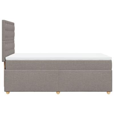 Boxspring met matras stof taupe 120x200 cm