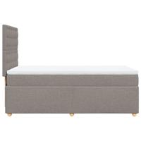 Boxspring met matras stof taupe 120x200 cm - thumbnail