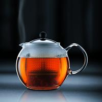 bodum ASSAM F/PLST 1.5 Liter Theekoker Transparant, Zwart - thumbnail