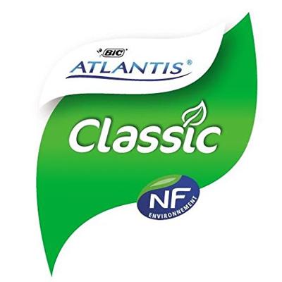 Balpen bic atlantis classic grip clic m groen | 12 stuks
