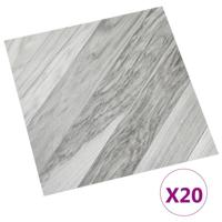 VidaXL Vloerplanken 20 st zelfklevend 1,86 m² pvc gestreept grijs - thumbnail