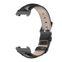 By Qubix - Echt leren bandje - Zwart met zwarte aansluiting - Compatible met Xiaomi Smart band 7 Pro - Compatible Xiaomi bandje - thumbnail