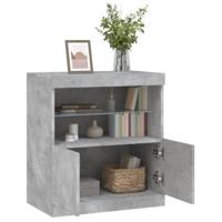 Dressoir met LED-verlichting 60x37x67 cm betongrijs - thumbnail