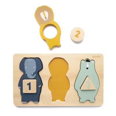 Trixie houten telpuzzel dieren, 6st. Trixie houten telpuzzel dieren, 6st.