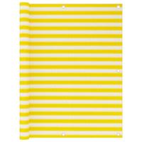Balkonscherm 120x600 cm HDPE geel en wit - thumbnail