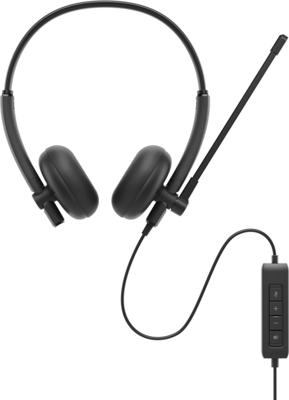 DELL WH125 Headset Bedraad Hoofdband Oproepen/muziek USB Type-A Zwart