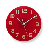 Ronde wandklok | Diameter 30 cm | Eenvoudig te lezen cijfers | Helder-rood - thumbnail