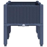 VidaXL Plantenbak met poten 80x40x42 cm polypropeen blauwgrijs - thumbnail