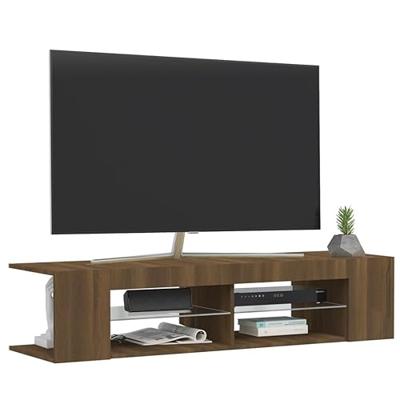 Tv-meubel met LED-verlichting 135x39x30 cm bruineikenkleurig Tv-meubel met LED-verlichting 135x39x30 cm bruineikenkleurig